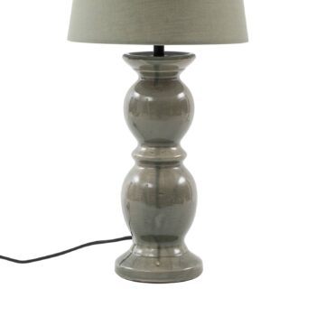 Stolná lampa Lucande Lyndorin, zelená, keramika