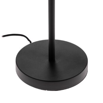 Stolná lampa Lucande Sotiana, sklenená guľa, čierna