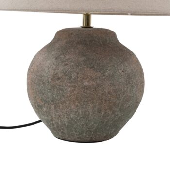 Stolná lampa Lucande Thalorin, výška 39 cm, hnedá, keramika