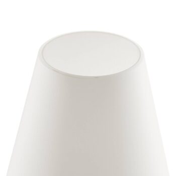 Stolná lampa Lucy Big s dotykovou funkciou, biela