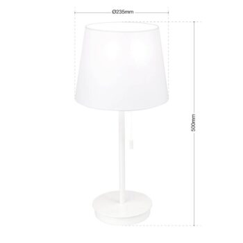 Stolná lampa Ludwig s USB portom biela