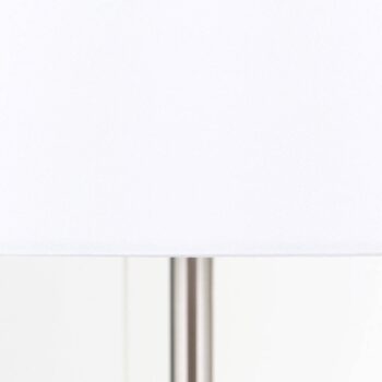 Stolná lampa Ludwig s USB portom biela/nikel matná