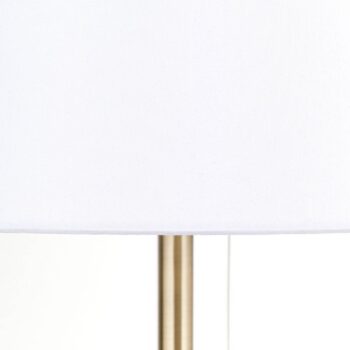 Stolná lampa Ludwig s USB portom biela/star mosadz