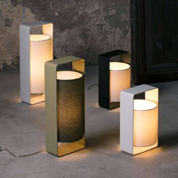Stolná lampa Lula v čierno-bielej, 27 cm