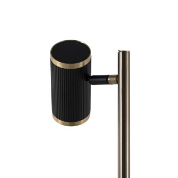 Stolná lampa Lume, čierna/zlatá antika, výška 42 cm, kov