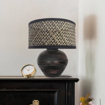 Stolná lampa Lyons 3745ZW, čierna/prírodná