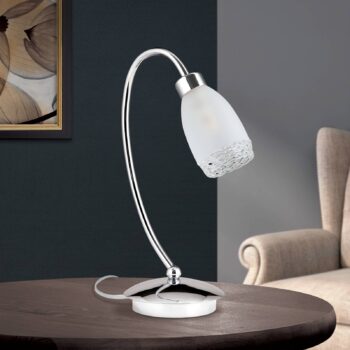 Stolná lampa MARISA 1-pl. sklenené tienidlo