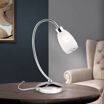 Stolná lampa MARISA 1-pl. sklenené tienidlo