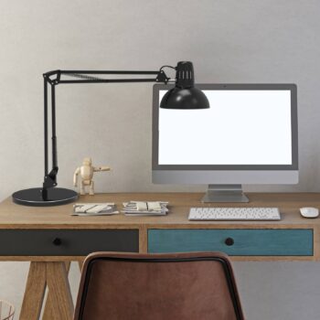 Stolná lampa MAULstudy, čierna, 49 cm, stojan