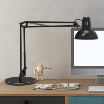 Stolná lampa MAULstudy, čierna, 49 cm, stojan