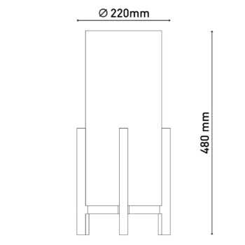 Stolná lampa Madita LED, výška 48 cm, prírodná/látka