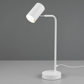 Stolná lampa Marley, biela, výška 45 cm, kov
