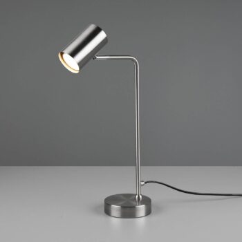 Stolná lampa Marley, nikel, výška 45 cm, kov