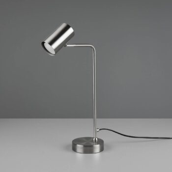 Stolná lampa Marley, nikel, výška 45 cm, kov