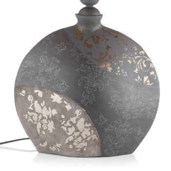 Stolná lampa Mary, keramika a chintz, výška 50 cm