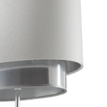 Stolná lampa Mattia oválna dvojitá, biela/striebro