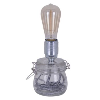 Stolná lampa Max so skleneným podstavcom