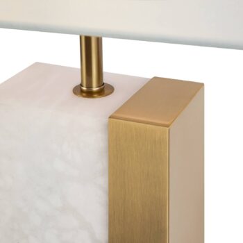 Stolná lampa Maytoni Bianco biela výška 67,5 cm textil/alabaster