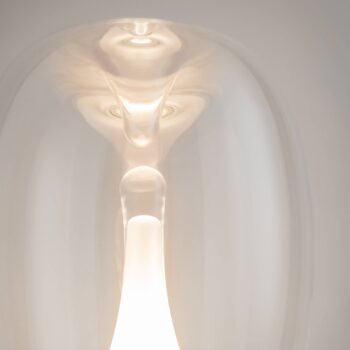 Stolná lampa Maytoni LED Splash, číra, výška 27,2 cm, sklo