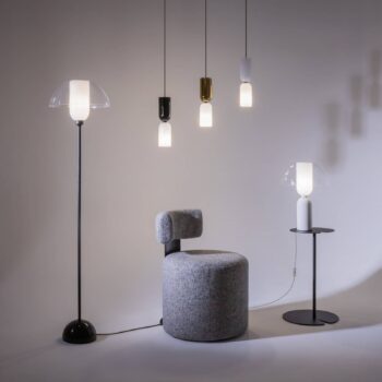 Stolná lampa Maytoni Memory, biela, výška 42 cm, keramika