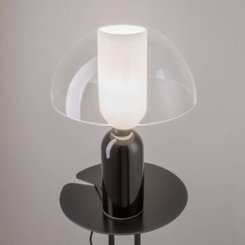 Stolná lampa Maytoni Memory, čierna, výška 42 cm, keramika
