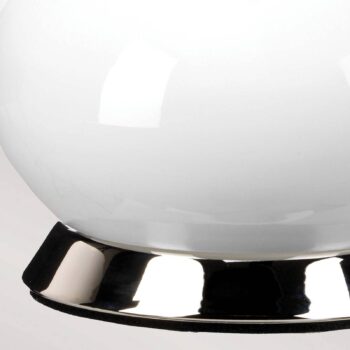 Stolná lampa Milo, nikel-biela/ružová