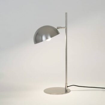 Stolná lampa Miro, strieborná farba, výška 58 cm, železo/mosadz