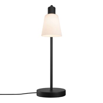 Stolná lampa Molli, výška 46 cm, čierna, sklo, kov