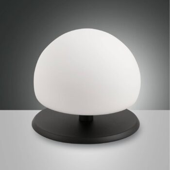 Stolná lampa Morgana, čierna / biela, dotykový stmievač, 3 000 K