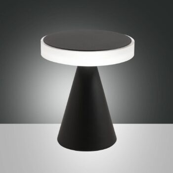 Stolná lampa Neutra LED, výška 20 cm, čierna, dotykový stmievač
