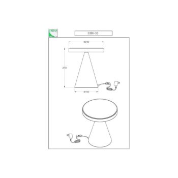 Stolná lampa Neutra LED, výška 27 cm, biela, dotykový stmievač