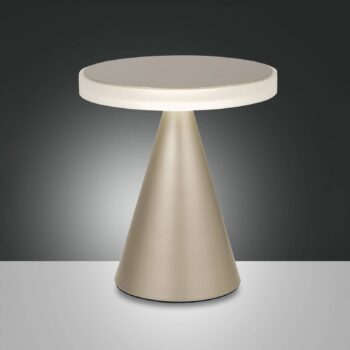 Stolná lampa Neutra LED, výška 27 cm, matná zlatá, dotykový stmievač