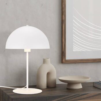 Stolná lampa Nola, výška 45 cm, biela