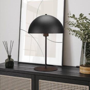 Stolná lampa Nola, výška 45 cm, čierna/zlatá