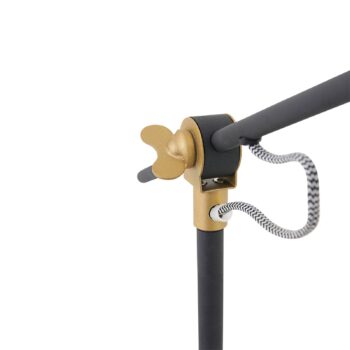Stolná lampa Nové, nastaviteľná, čierna
