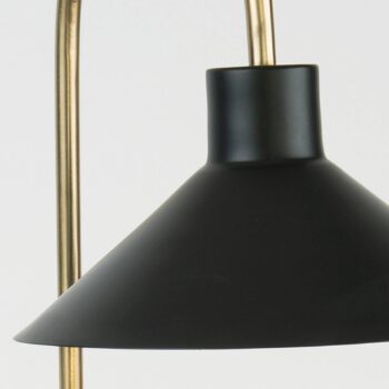 Stolná lampa Oktavia, čierna/zlatá farba, výška 58 cm, mramor