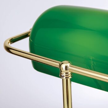 Stolná lampa Onella v bankárskom štýle zelená