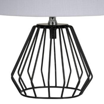 Stolná lampa Pauleen Shiny Diamond, sivá, látka, 32 cm, E27
