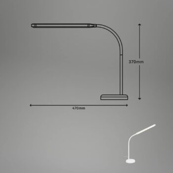 Stolná lampa Pivaz LED, dotykový stmievač, biela