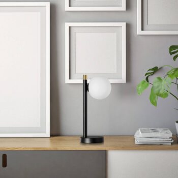 Stolná lampa Pomì 1-plameňová so sklenenou guľou