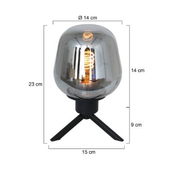 Stolná lampa Reflexion, Ø 15 cm, výška 23 cm