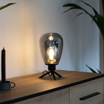 Stolná lampa Reflexion, Ø 15 cm, výška 28 cm, čierna