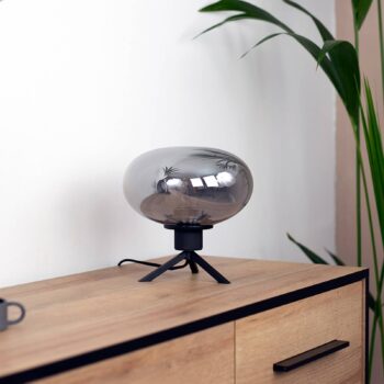 Stolná lampa Reflexion, Ø 22 cm, čierna