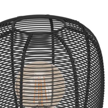 Stolná lampa Rinroe, výška 44 cm, čierna, oceľ