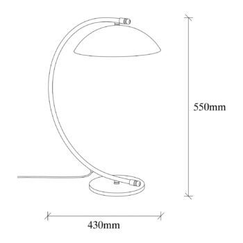 Stolná lampa Sivani NT-150, zlatá, zahnutý stojan
