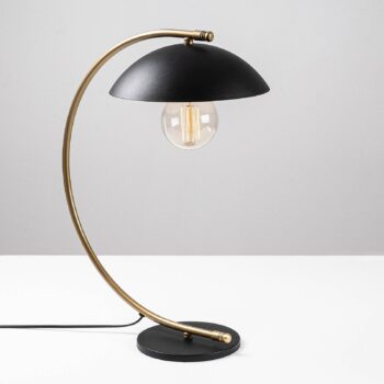 Stolná lampa Sivani NT-150, zlatá, zahnutý stojan