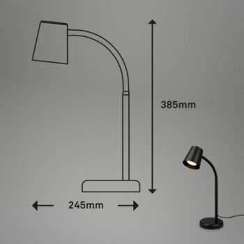 Stolná lampa Skriva, pätica GU10, čierna