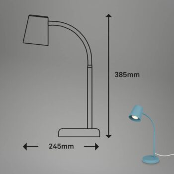 Stolná lampa Skriva, pätica GU10, holubica modrá