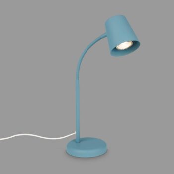 Stolná lampa Skriva, pätica GU10, holubica modrá