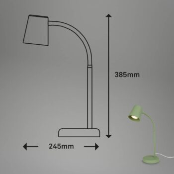 Stolná lampa Skriva, pätica GU10, limetkovo zelená